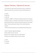 Organic Chemistry 3 Question & Answers