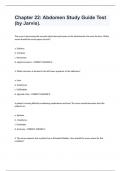 Chapter 22: Abdomen Study Guide Test (by Jarvis).