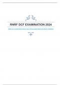 RNRF DCF GUARANTEED EXAM 2024 WITH GUARANTEED ACCURATE ANSWERS