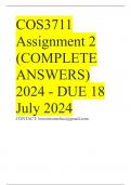 COS3711 Assignment 2 (COMPLETE ANSWERS) 2024 - DUE 18 July 2024