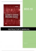 Solutions for Business Driven Information Systems, 9th Edition Baltzan (All Chapters included)