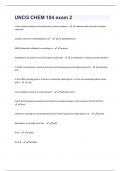 UNCG CHEM 104 exam 2 Questions & Answers Already Graded A+