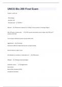 UNCG Bio 280 Final Exam Questions & Answers Already Graded A+