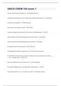 UNCG CHEM 104 exam 1 Questions & Answers Already Graded A+