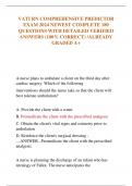 VATI RN COMPREHENSIVE PREDICTOR  EXAM 2024 NEWEST COMPLETE 180  QUESTIONS WITH DETAILED VERIFIED  ANSWERS (100% CORRECT) /ALREADY  GRADED A+