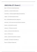 UNCG Bio 271 Exam 2 Questions And Answers!!