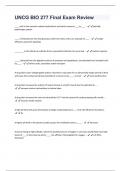 UNCG BIO 277 Final Exam Review Questions With 100% Correct Answers.