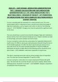 2024 ATI – SAFE DOSAGE, MEDICATION ADMINISTRATION  TEST | DOSAGE CALCULATION AND SAFE MEDICATION  ADMINISTRATION 3.0 | ATI: ORAL MEDICATIONS TEST |  INJECTABLE MEDS | DOSAGES BY WEIGHT | ATI PARENTERAL  (IV) MEDICATIONS TEST WITH COMPLETE SOLUTIONS RATED 