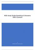 NCE study Guide Questions & Answers 100% Correct!!