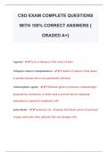 CSO EXAM COMPLETE QUESTIONS  WITH 100% CORRECT ANSWERS {  GRADED A+} 