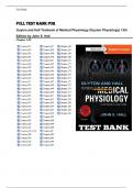 Test Bank for Guyton and Hall Textbook of Medical Physiology (Guyton Physiology) 13th Edition by John E. Hall Chapter 1-85