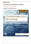 TEST BANK-Contemporary Nursing; Trends, issues &Management' (Barbara Cherry & Susan R. Jacob),9Th Edition|| 2024