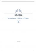 SCM 300 DAVILA ASU  Arizona State University - Questions with complete solution 