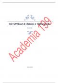 SCM 300 Exam 1 Modules 1 DAVILA ASU SCM 300 Arizona State University - Question s with complete solution 