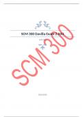 SCM 300 Davilla Exam 2 ASU DAVILA ASU SCM 300 Arizona State University - Question and answers  rated A+ 