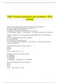    TMU Practice questions and answers 100% verified.