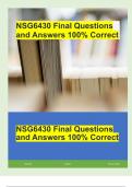 NSG 6430 EXAM BUNDLE (PACKAGE DEAL) QUESTIONS AND ANWERS 100% ACCURATE