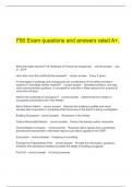    F80 Exam questions and answers rated A+.