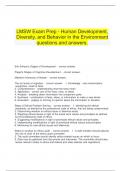   LMSW Exam Prep - Human Development, Diversity, and Behavior in the Environment questions and answers.