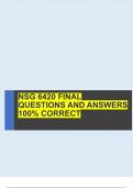 NSG 6420 FINAL QUESTIONS AND ANSWERS 100% CORRECT