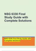 NSG 6330 Final Study Guide with Complete Solutions