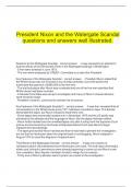   President Nixon and the Watergate Scandal questions and answers well illustrated.