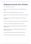 Binghamton University Chem 108 Solids Questions + Answers Graded A+