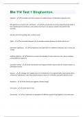 Bio 114 Test 1 Binghamton Questions & Answers Already Graded A+