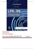 Test Bank for LPN to RN Transitions 5th Edition (Lora Claywell,2021), Latest edition||All Chapters 