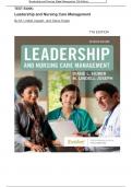 TEST BANK-Leadership and Nursing Care Management (M. Lindell Joseph, and Diane Huber )7TH EDITION|| NEW 2024