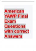 American YAWP Final Exam Questions with correct Answers