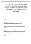 LSU KIN 3502 BS in Kinesiology ryan hulteen Final exam questions and answers 2024 Test and (Measurements Non-Cummulative) Louisiana State University