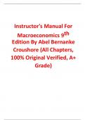 Instructor's Manual for Macroeconomics 9th Edition By Abel Bernanke Croushore (All Chapters, 100% Original Verified, A+ Grade)