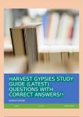 HARVEST GYPSIES STUDY GUIDE (LATEST) QUESTIONS WITH CORRECT ANSWERS!!