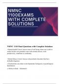 NMNC 1110 Final Questions with Complete Solutions