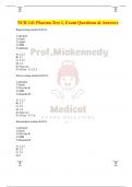 BUNDLE: NUR 141 Pharma Test 1/Exam 1/ Test 2/Exam2 & Test 3/Exam 3/FINAL EXAM/Test 4 Questions & Answers, With Explained Answers With Rationales