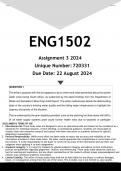  ENG1502 Assignment 3 (ANSWERS) 2024 - DISTINCTION GUARANTEED