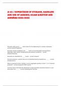 A-49 / Supervision of Storage, Handling  and Use of Aerosol EXAM QUESTION AND  ANSWERS 2024-2025  Aerosols make use of ____ which allow for the dispensing of a variety of products. - correct answerPropellants. Aerosols contain propellants and ____ which c