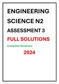 ENGINEERING SCIENCE N2 ASSESSMENT 3 COMPLETE SOLUTIONS 2024