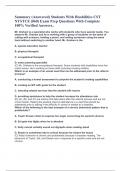 Summary (Answered) Students With Disabilities CST NYSTCE (060) Exam Prep Questions With Complete 100% Verified Answers..