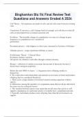 Binghamton University Bio 114 exam 2 FINAL EXAM Questions and Answers 2024 BUNDLED!!