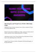 Skin Integrity and Wound Care (NURA 1100) Study Guide