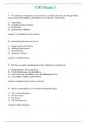 CDT Exam 3 (Latest 2024) Questions With Complete Grade A+ Answers