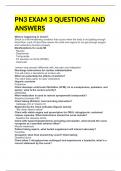 PN3 EXAM 3 QUESTIONS AND ANSWERS