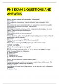 PN3 EXAM 1 QUESTIONS AND ANSWERS