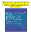 Test Bank for Psychotherapy for the Advanced Practice Psychiatric Nurse A How-To Guide for Evidence-Based Practice 3rd Edition By Kathleen Wheeler () 9780826193797 Chapter 1-24 Questions and Answers A+