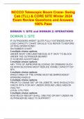 NCCCO Telescopic Boom Crane- Swing Cab (TLL) & CORE SITE Winter 2024 Exam Review Questions and Answers 100% Pass