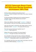 NCCCO Telescopic Boom Crane-Fall 2024 Exam Review Questions and Answers 100% Pass