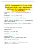 NCCCO Telescopic Boom Crane - Fixed Cab (TSS) Crane Core + Specialty Fall 2024 Exam Review Questions and Answers 100% Pass