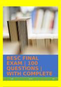 BESC FINAL EXAM | 100 QUESTIONS | WITH COMPLETE ANSWERS!!